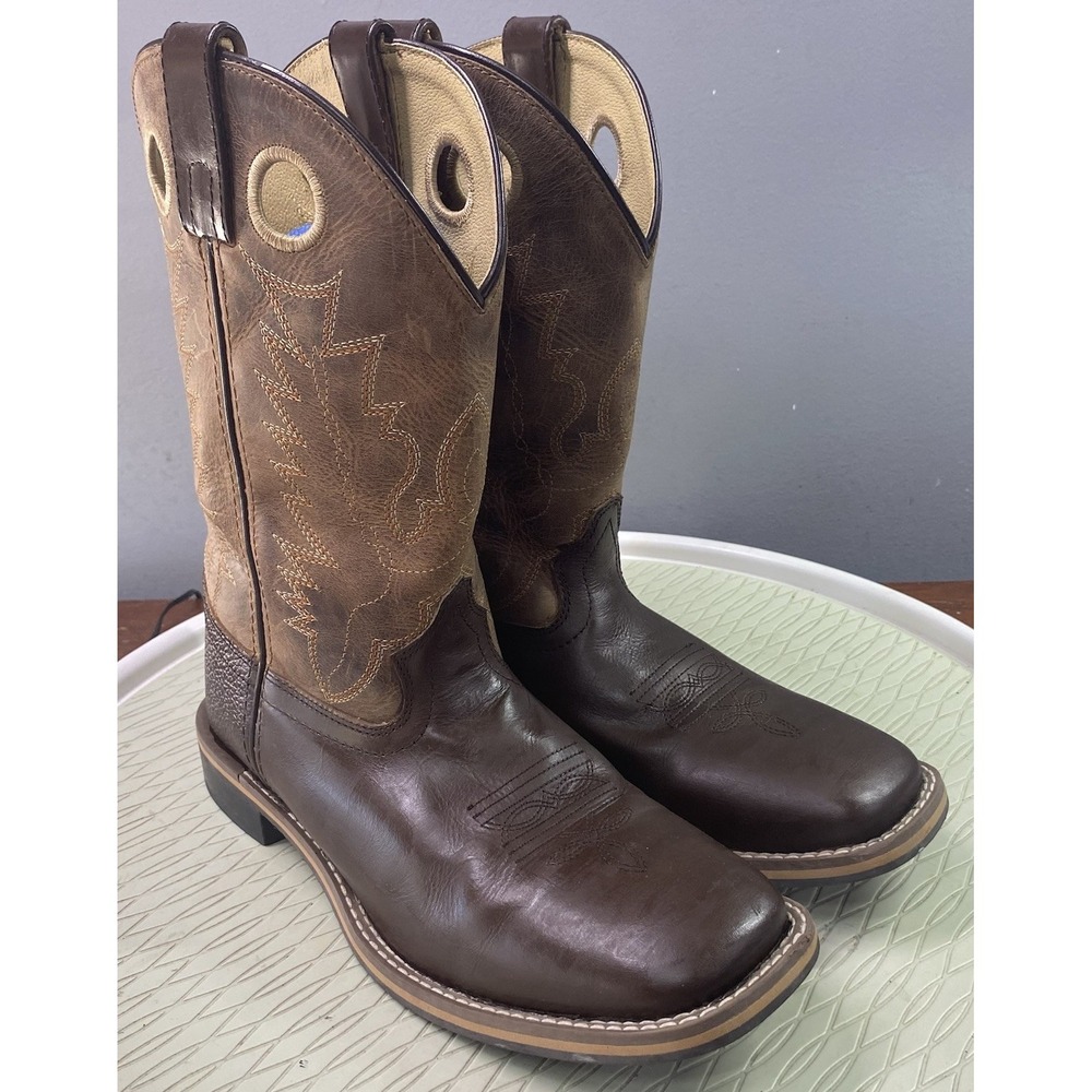 Smoky Mountain Youth Boy/Girl Leather Brown Western Cowboy Boots Cowgirl Rodeo 6